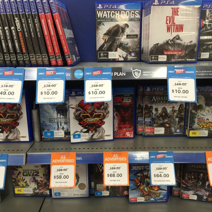 PS4/XBONE Games 10 Big W Woden ACT OzBargain