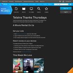 Telstra Thanks Thursdays - Free BigPond Movie (Limited Selection of 3 Movies Each Week) Every Thursday Night