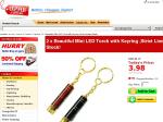 2x Beautiful Mini LED Torch with Keyring ,Limited Stock! $2.49+$1.00 Shipping, Pickup available