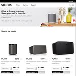 Sonos: $50 off Speakers - PLAY:1 $249, PLAY:3 $399, PLAY:5 $699, PLAYBAR $949, SUB $949