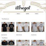 50% off All Items @ Illregal Clothing (Tees Were $50, Now $25) Free Shipping over $50