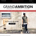 Free Shipping until Xmas on Grand Ambition Apparel