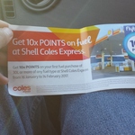 Get 10x Points on 1st Coles Express Purchase of Any 30L Fuel @Flybuys