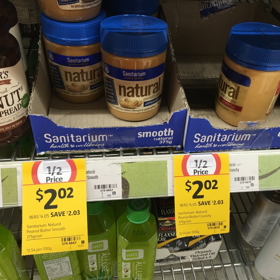 ½ Price Sanitarium Natural Peanut Butter 375g 2.02 Coles OzBargain