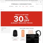 French Connection - Further 30% off Already Reduced Prices + FREE STANDARD SHIPPING (AUS) - Instore & Online