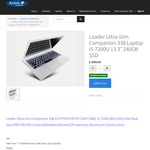 Leader Ultra-Slim Companion 338 Laptop i5-7200U 13.3" 240GB SSD - $1049 with Free Shipping @ Arrow Computers