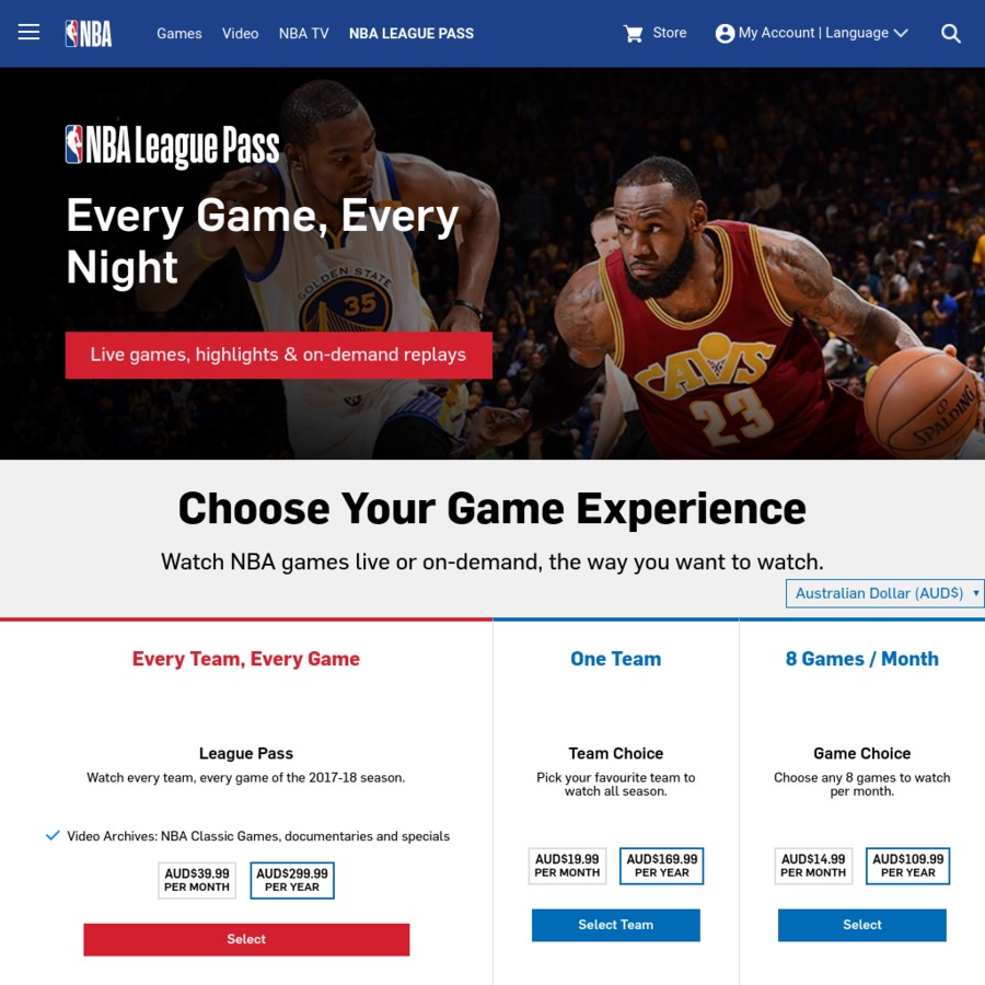 How to Get every NBA Game with League Pass – No Blackouts – Only $19.99 for  the season!