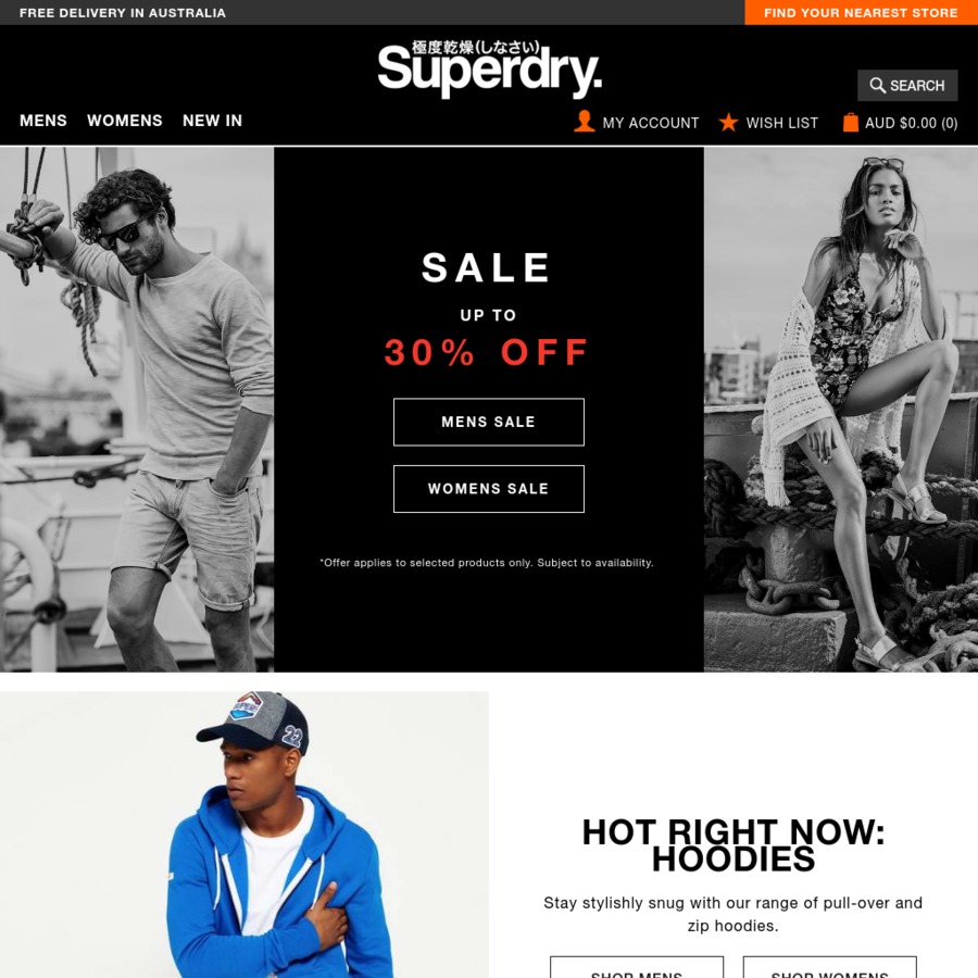 Superdry (Clothes) up to 30% off Sale + Extra 10% off in-Store - OzBargain