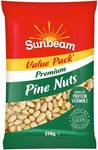 50% off: Sunbeam Nuts 170-350g $5 eg. Pine Nuts 170g ($29.41/kg), Curash Baby Wipes 80pk $2.50 (not Simply Water) @ Woolworths