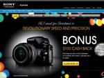 15% off + $100 Cash back on Sony SLT-A33Y 14MP Digital SLR Camera 18-55 & 55-200 Twin Lens Kit