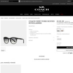 Coach Sunglasses Sale Between $135 - $150 Each (Was $225-$255) + Free Shipping @ Coach