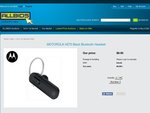 MOTOROLA H270 Black Bluetooth Headset - Only $9.95