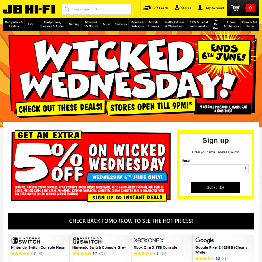 5 Off Storewide At Jb Hi Fi Wicked Wednesday Instant