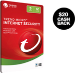 Trend Micro Internet Security 2018 5-Device 1-Year Software Download $29 (+ $20 Cashback) [Catch Club Member] @ Catch 