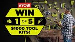Win 1 of 5 Ryobi PowerTools Prize Packs Worth $1,000 from Network Ten