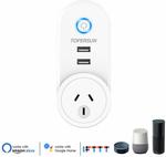 Topersun 2 USB Wi-Fi Smart Socket Outlet Plug - $21.99 + Delivery (Free with Prime/ $49 Spend) @ Topersun Amazon AU