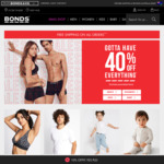 BONDS 40% off Everything + Free Shipping