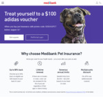 $100 adidas Voucher When You Purchase Medibank Pet Insurance