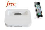 iPhone 4 Dock - White, Also Works with iPhone 3G/3GS, iPods, $6 Including Shipping!