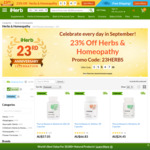 23% off Herbs and Homeopathy @ iHerb