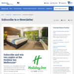 Win 2 Nights at The Holiday Inn, Melb. from Vic Government [Victorian Seniors Card Holders or Seniors Business Discount Holders]