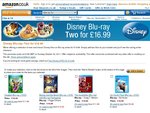 Disney Blu-Ray - Two for £16.99 (+Shipping if Total Order Is under £25) from Amazon.co.uk