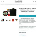 One80 Dartboard, MFD Cabinet & Steel Darts Gift Pack $149.97 Delivered @ Darts Direct