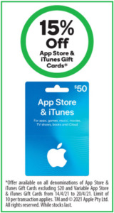 15% iTunes Gift Card @ Coles - OzBargain