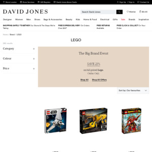 lego david jones sale