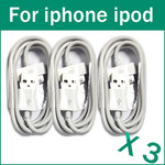 3x USB Data Sync Charger Cable for iPhone 4G 3GS iPod for $1.99 w/ Free Shipping