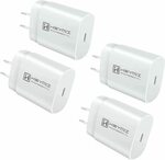 HEYMIX 25W PD USB C Charger (4 Pack) $24.99 Delivered @ SAA Selection via Amazon AU
