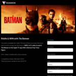 Win 1 of 5 Codes to Watch The Batman on The Apple TV App and a Batman Pop! Vinyl Figure Worth $49.98 from Roadshow