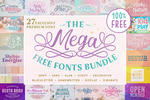Free 27 Premium Fonts (Valued over US$400) @ Creative Fabrica