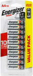 Energizer Max AA Battery 10 Pack $12.99 ($0.99 after Perks & Pricematch) + Delivery ($0 C&C/ in-Store) @ JB Hi-Fi