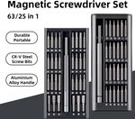 Magnetic 25 in 1 Screwdriver Set US$5.57 (~A$9.03) Delivered @ GeForest via AliExpress