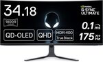 Alienware 34" AW3423DW QD-OLED Monitor $1699, 38" AW3821DW IPS $1874 Delivered @ Amazon AU