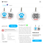 20% off Pet Tags with QR Code $11.99 + $4.99 Delivery @ Findpet