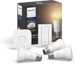 Philips Hue Starter Kit - 3x 9.5 W B22 Hue Bulbs, 1x Hue Bridge 2.0, 1x Dimmer $139 Delivered @ Powermove Distribution Amazon AU