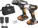 WORX Drill & Impact Driver Kit 20V 10mm $64.99 + Delivery ($0 C&C/In-Store) @ Supercheap Auto