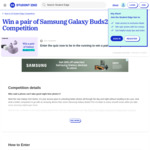 Win a Pair of Galaxy Buds 2 from Student Edge