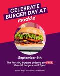 [ACT] First 100 Classic Burgers Free (September 5th 11:30am) @ Mookie Burger