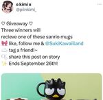 Win 1 of 3 Sanrio Mugs from Piinkifairie & SukiKawaii