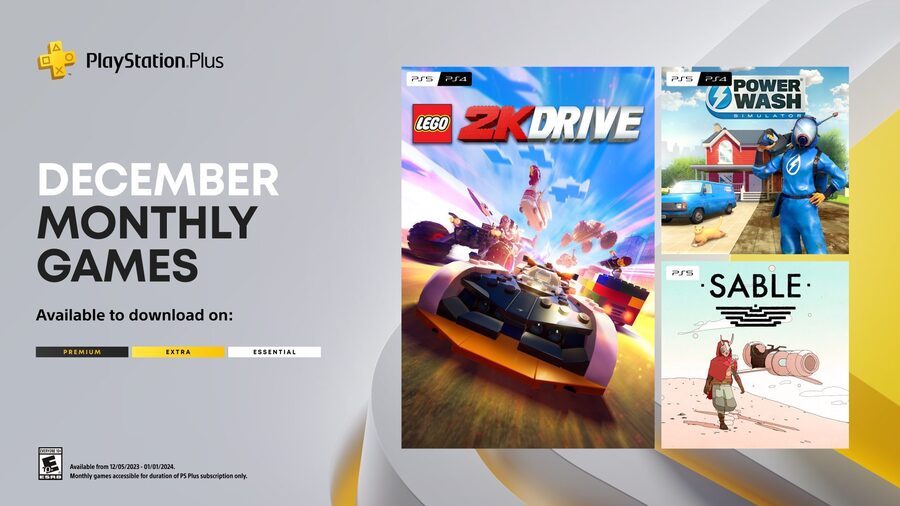 [PS4, PS5, PS+] December Monthly Games LEGO 2K Drive, Powerwash