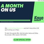 Kayo Basic 1 Month Free for Selected Returning Customers