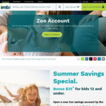 [NSW, VIC, ACT] Open a Zoo Savings Account for Kids (Aged 12 and under), Get $25 Bonus Deposit @ IMB Bank in-Store
