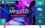 [Perks] Hisense 75" U7KAU ULED Mini-LED 4K Smart TV (2023) $1615 + Delivery ($0 C&C) @ JB Hi-Fi