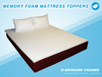 Dunlop Memory Foam Toppers from $59 Delivered + FREE SHEET SET