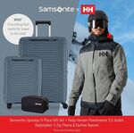 Win a Samsonite Upscape 3-Piece Set + Helly Hansen Jacket, Fleece + Beanie from Samsonite + Helly Hansen