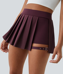 Women's Breezeful High Waisted Pleated 2-in-1 Side Pocket Adjustable Buckle Mini Casual Skirt A$44.80 Delivered @ Halara