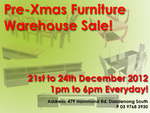Warehouse Clearance: 30-70% off RRP on Furniture and Lighting in Dandenong South, VIC